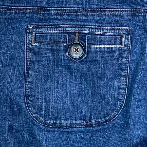 Noir capris denim jeans with attached belt - Picture 4 of 9